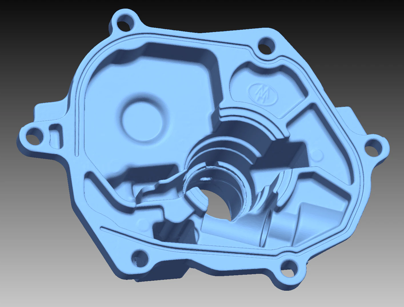 Captured cover interior and reconstructed CAD