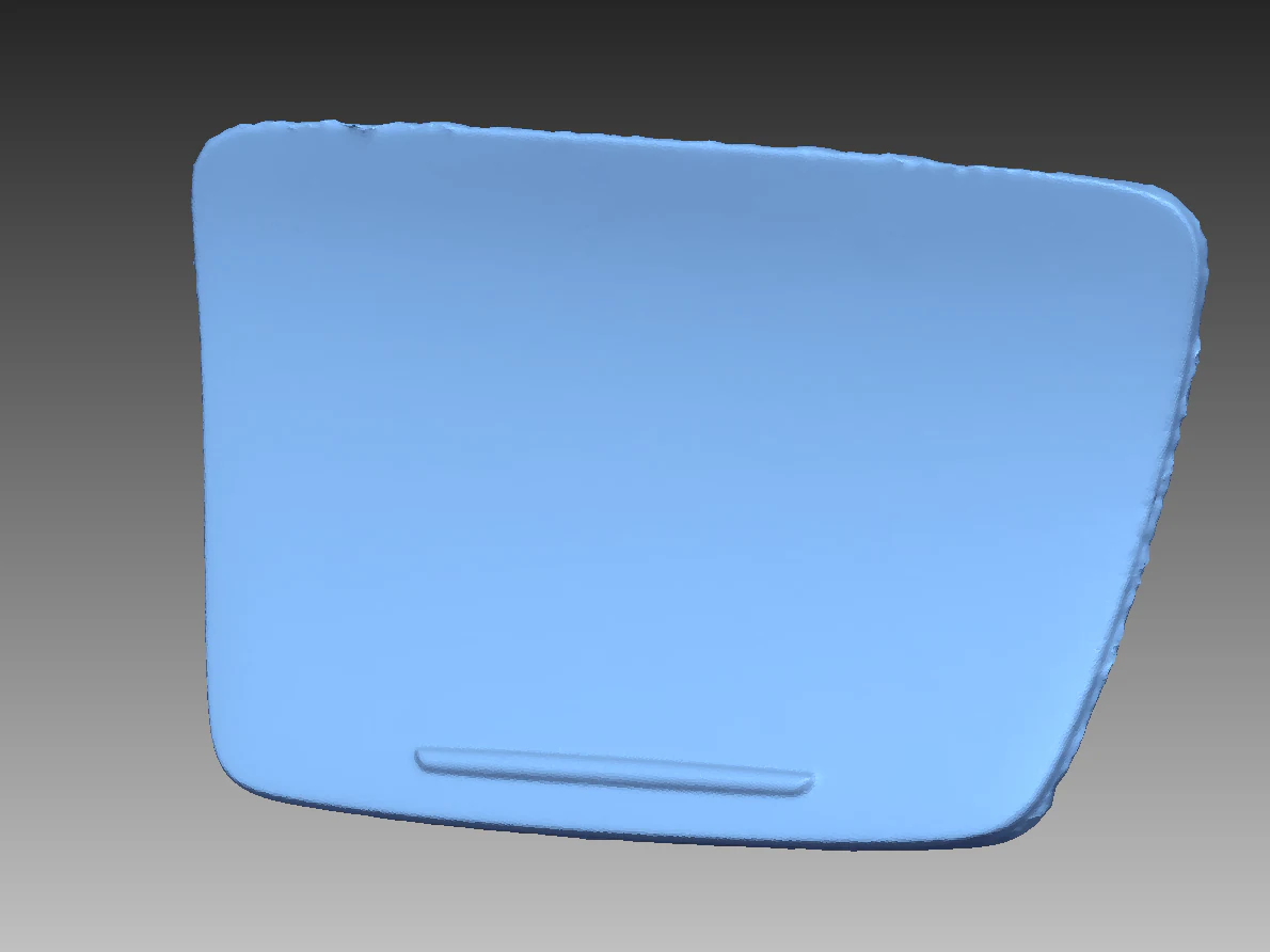 Captured access panel and reconstructed CAD