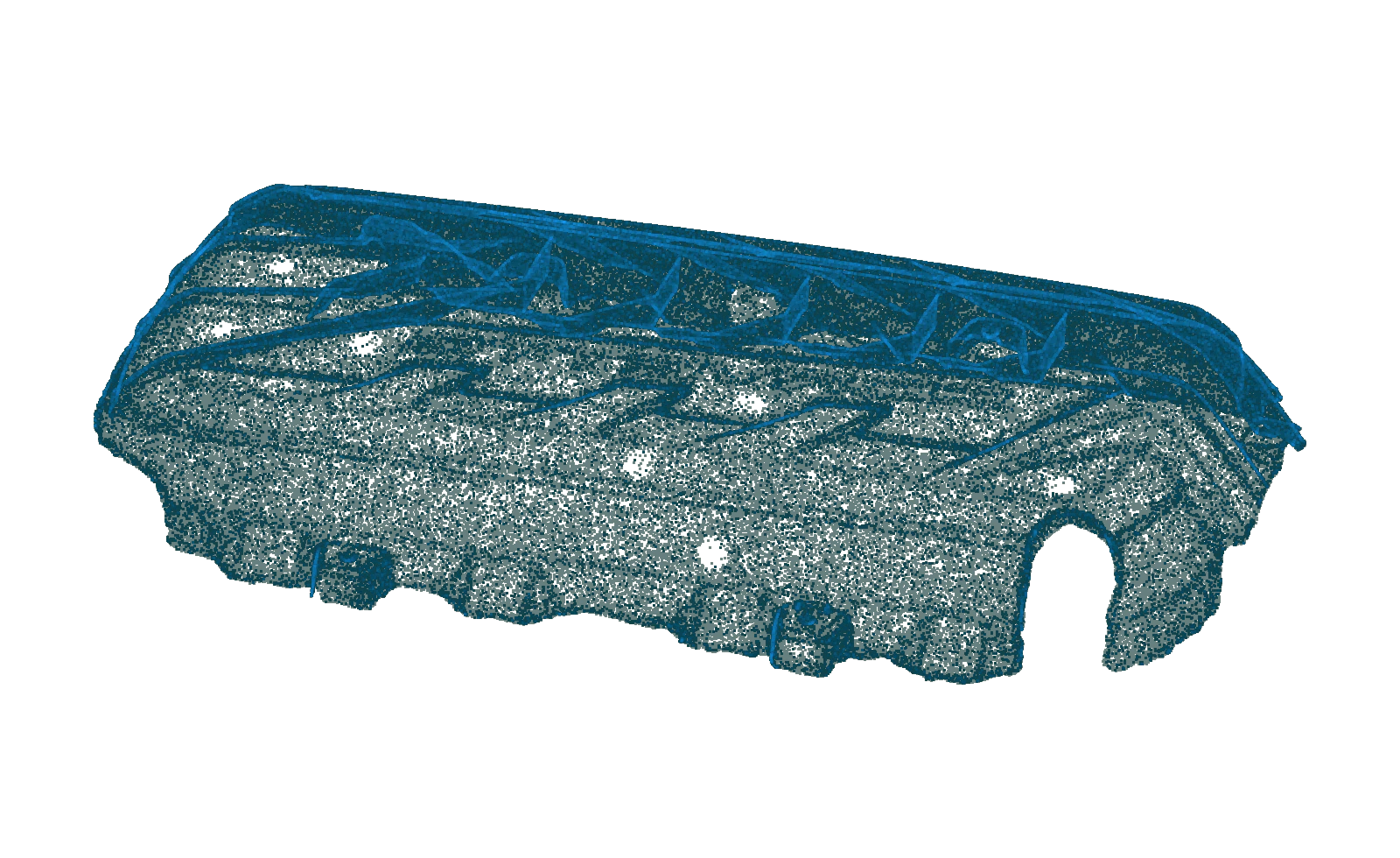 Scanned part point cloud visual